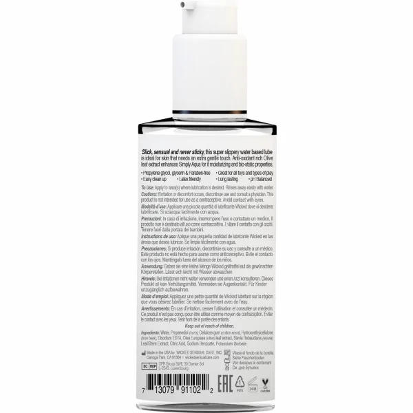 Wicked Simply Aqua Water-Based Lubricant