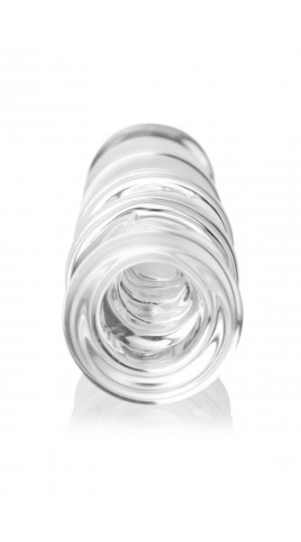 Drops Ribbed Glass Anal Dildo