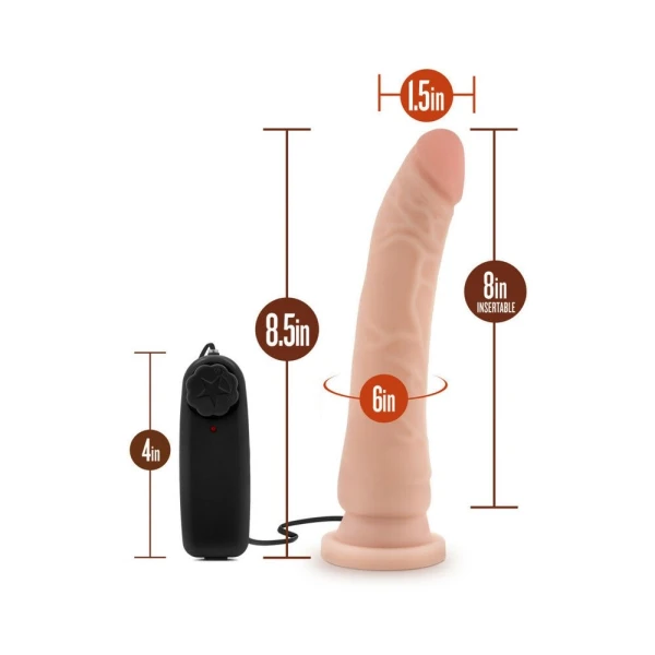 Dr. Skin 8.5 Inch Vibrating Realistic Cock With Suction Cup
