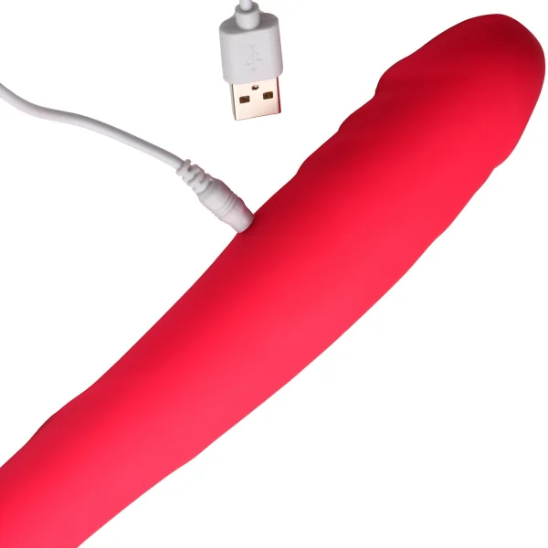Inmi 7X Double Down Rechargeable Silicone Double Vibrating Dildo With Remote - Pink — image 6 of 7