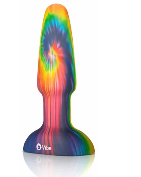 Peace And Love Tie-dye Rimming Plug  - Rainbow - 6 Inch