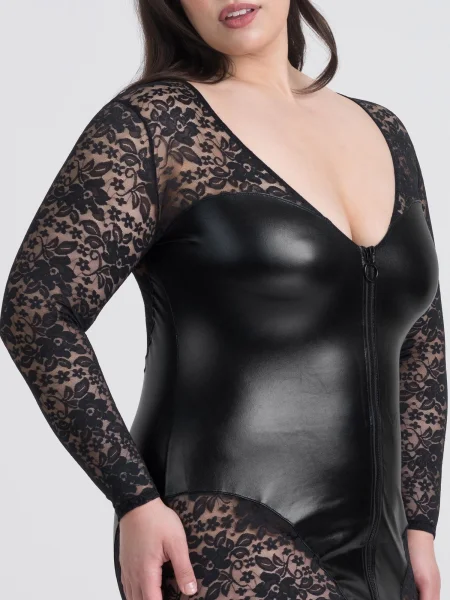Lovehoney Plus Size Fierce Muse Wet Look Dress