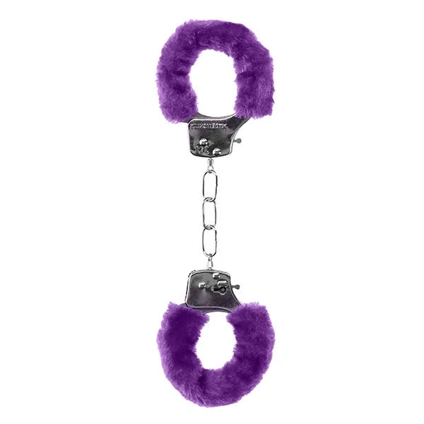 Ouch Pleasure Furry Metal Handcuffs