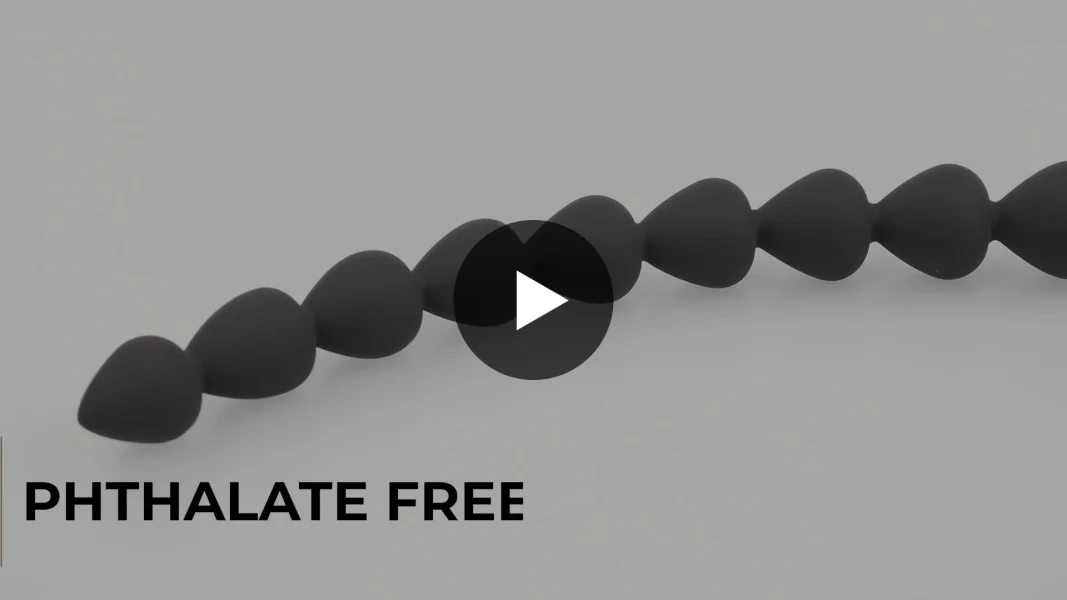 Black Silicone Anal Beads