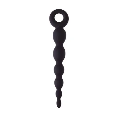 Share Satisfaction Curved Anal Beads Black 7 9 Inch