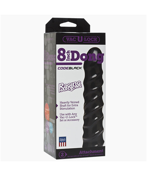 Vac-U-Lock - CodeBlack - 8 Inch Raging Hard-Ons Dong