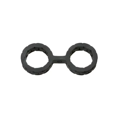 Japanese Style Bondage Silicone Cuffs Small Black Small