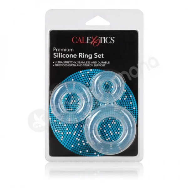 Premium Silicone Clear Cock Ring Set