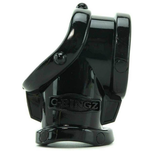Cock Pipe Penis Ring & Ball Stretcher Black Sleeve by Fantasy C-Ringz