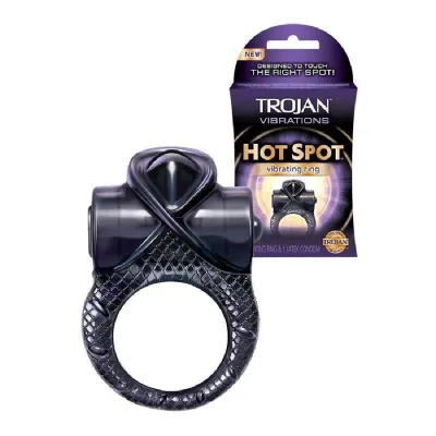 Trojan Hot Spot Vibrating Cock Ring Penis Toy