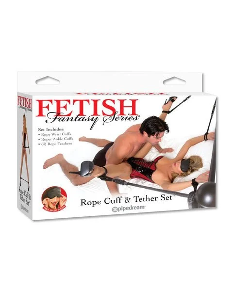 Fetish Fantasy Cuff and Tether Set Black
