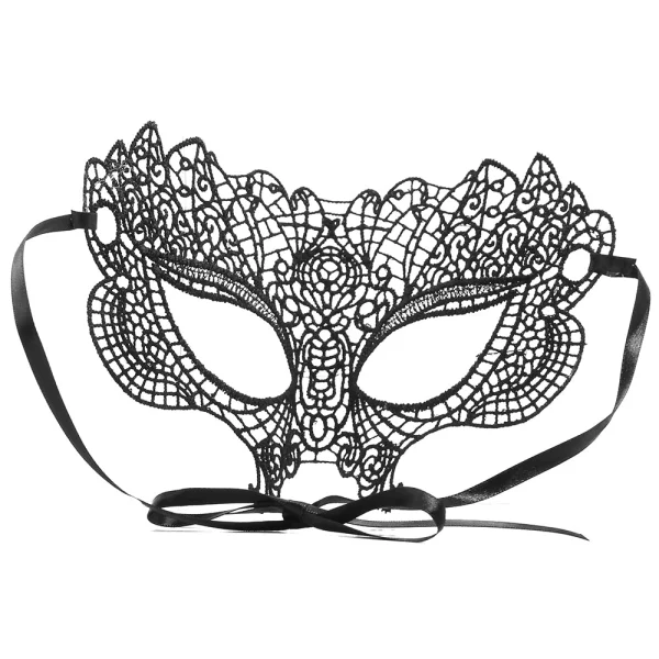 Princess Black Lace Mask Black