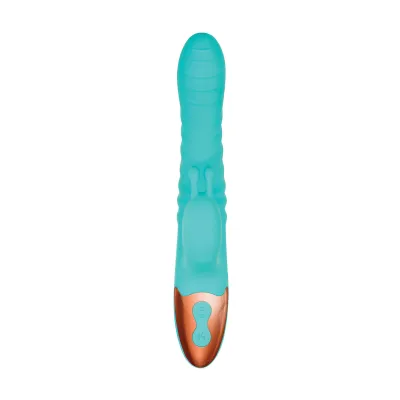 Heat Me Up Warming Rabbit Thruster Aqua
