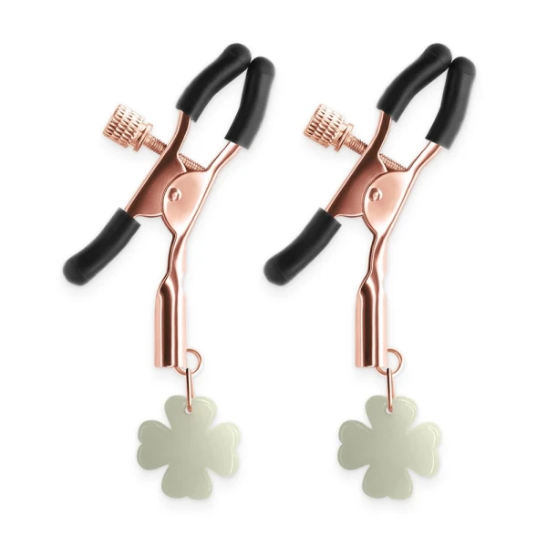 Bound Nipple Clamps 4 Rose Gold Glow in the Dark