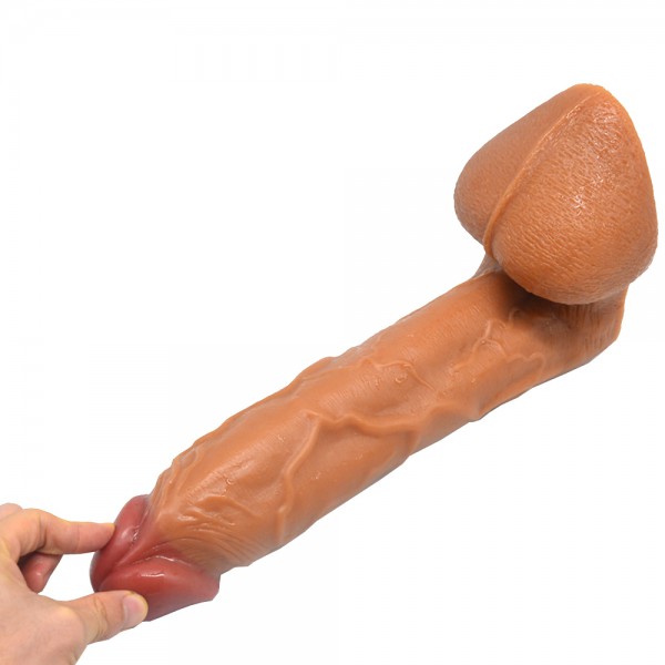 13'' Giant Thick Cock + Balls