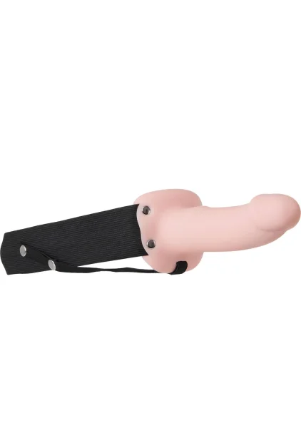 Adam & Eve Soft Hollow Strap On - Flesh