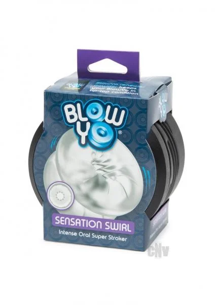 Blowyo Sensation Swirl Intense Oral Super Stroker Clear