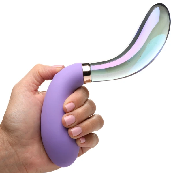 Prisms Pari Dual Ended Wavy Silicone and Glass Vibe