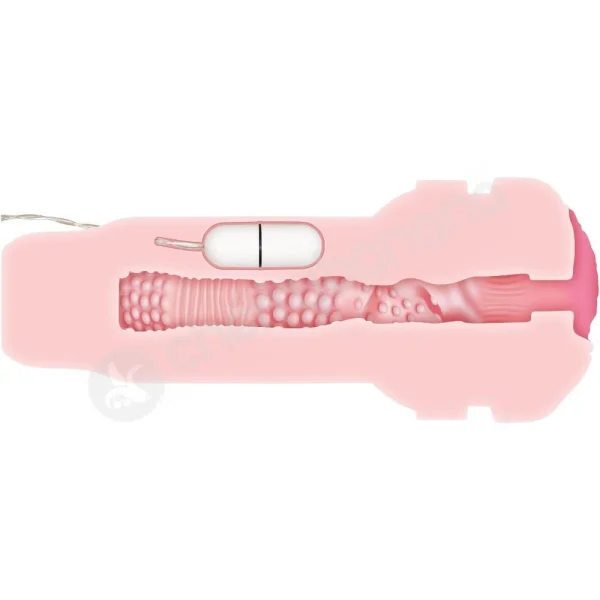 Zero Tolerance Shell Shock Vibrating Life-Like Flesh Vagina Stroker Inside Black Canister