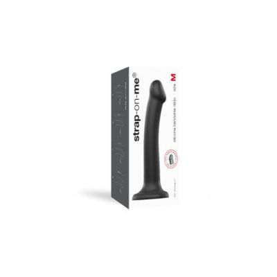 Strap on Me Semi Realistic Dual Density Bendable Dildo Black Medium