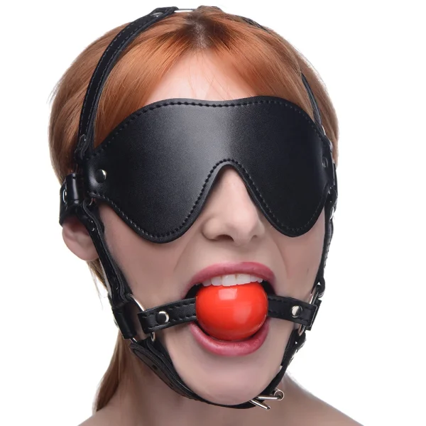 Strict - Blindfold Harness and Ball Gag