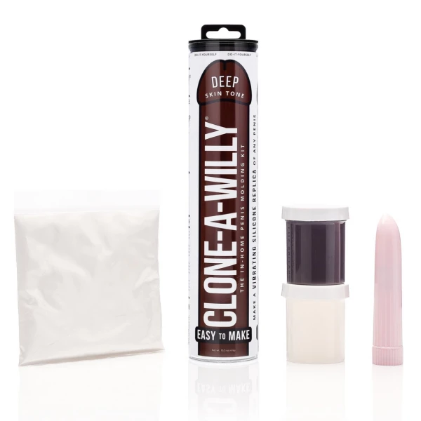 Clone-A-Willy Make Your Own Vibrating Silicone Dildo - Deep Skin Tone