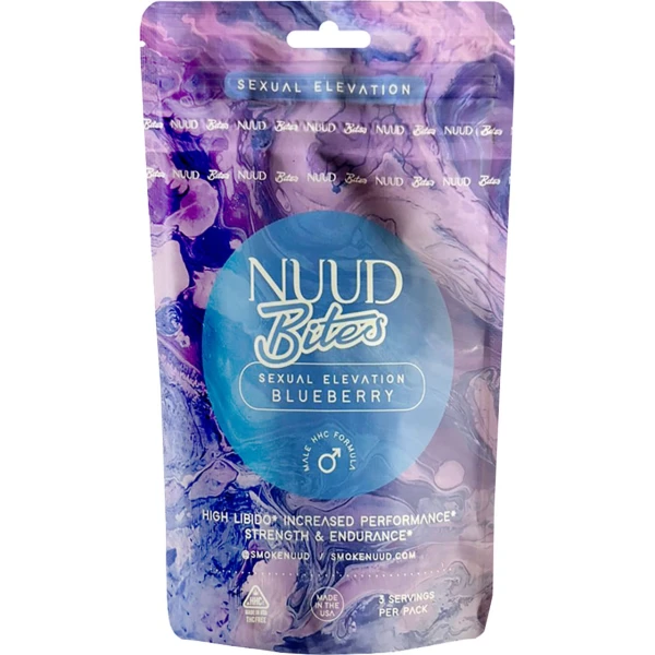 NUUD BITES Aphrodisiac Gummies - Male, Blueberry