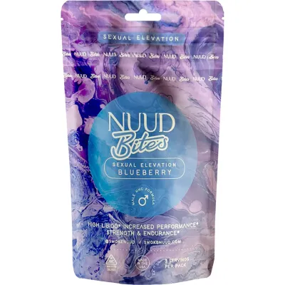 NUUD BITES Aphrodisiac Gummies Male Blueberry