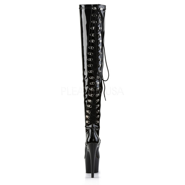 ADORE-3063 - 7" Rear Lace-Up Stretch PF Thigh BT, Side Zip — image 4 of 4