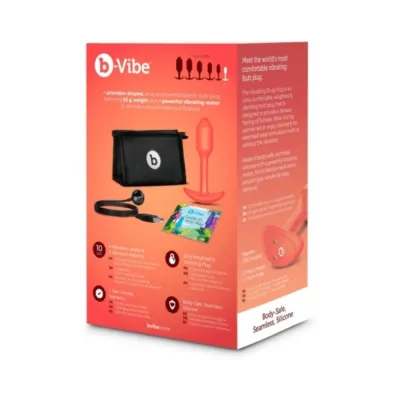 B vibe Vibrating Snug Plug 1 Orange
