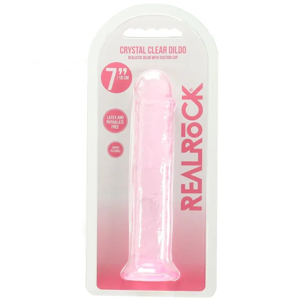 RealRock Crystal Clear Jelly 7 Inch Dildo