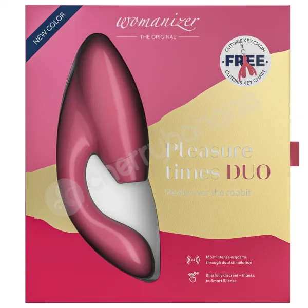 Womanizer Duo Raspberry G-Spot & Clitoral Suction Stimulator