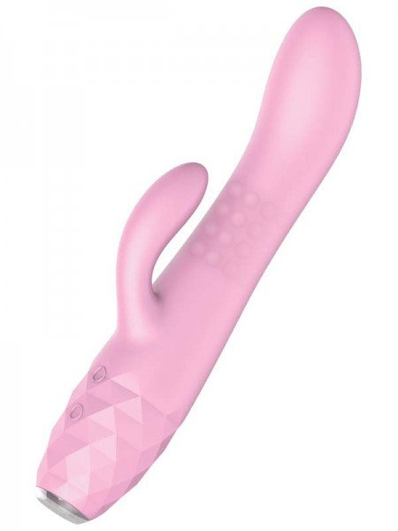 Diamonds - The Duchess Rotating Beaded Rabbit Vibe (Pink)