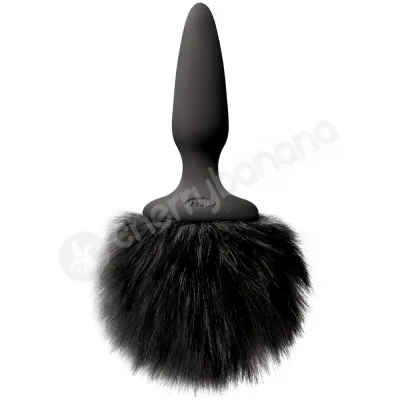 Tails Bunny Tail Mini Black Fluffy 2 5 Silicone Butt Plug