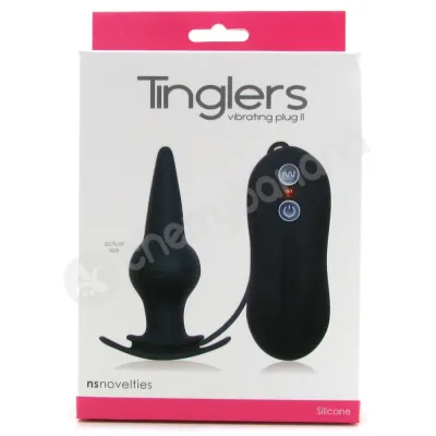 Tinglers II Black Vibrating Butt Plug