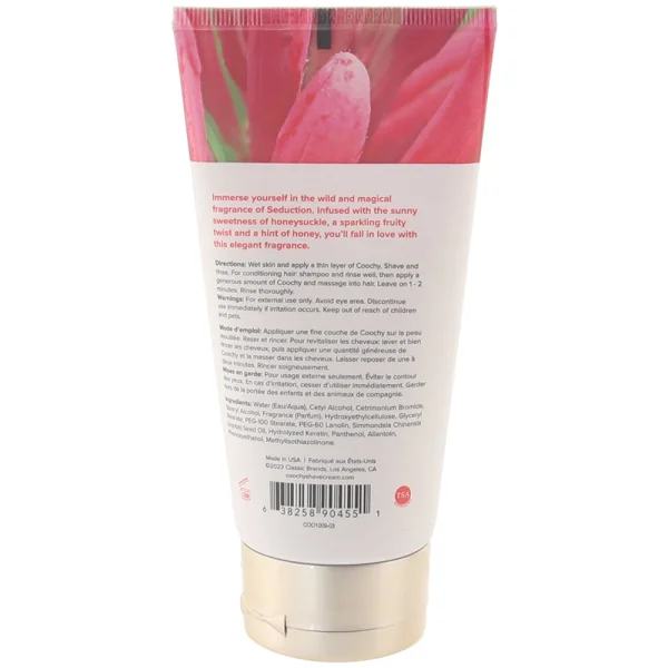 COOCHY Oh So Smooth Shave Cream, Seduction  - Honeysuckle Citrus 3.4 oz (100 mL)