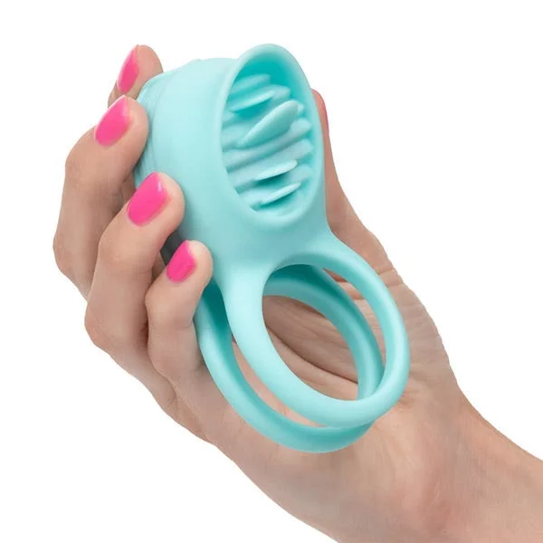 French Kiss Silicone Rechargeable Vibrating Enhancer with Cock Ring