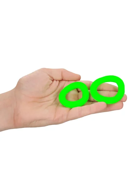 Ouch! Glow in the Dark 2-Piece Cock Ring Set — image 3 of 8
