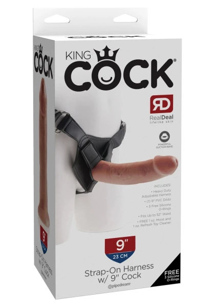 King Cock Strap-on Harness With 9'' Cock