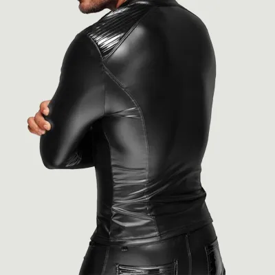 Noir Power Wetlook Mens Jacket
