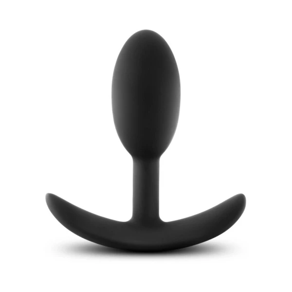 Blush Anal Adventures Platinum Silicone Vibra Slim Plug Small - Black