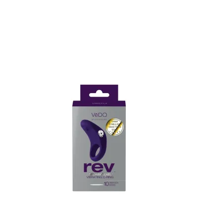 Rev Rechargeable Vibrating C Ring Purple