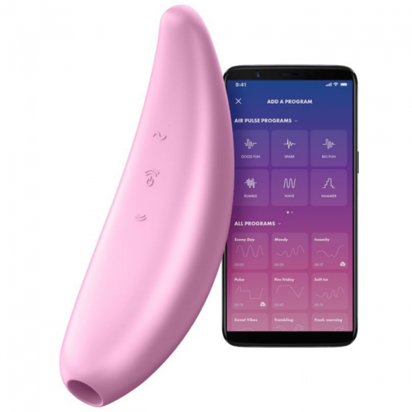 Satisfyer Curvy 3+ Pink App Controlled Vibrating Clitoral Stimulator