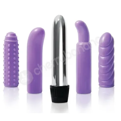 Purple Multi sleeve Vibrator Kit