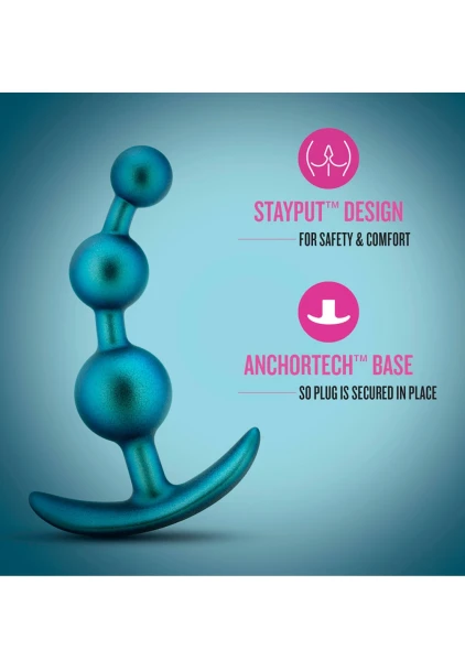 Anal Adventures Matrix Gamma Silicone Butt Plug By Blush - Neptune Teal