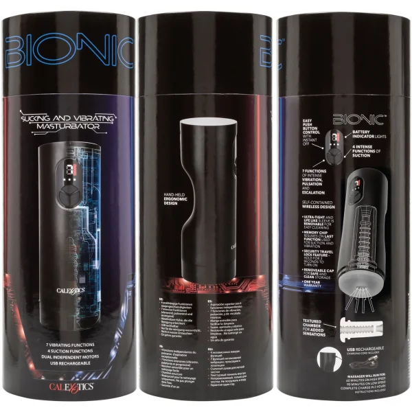 Bionic Sucking And Vibrating Rechargeable Penis Masturbator By CalExotics