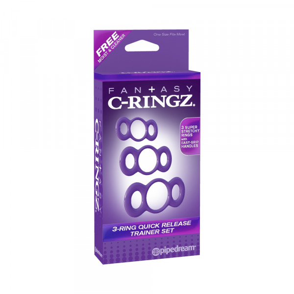 Fantasy C-Ringz 3 Ring Quick Release Trainer Set - Purple
