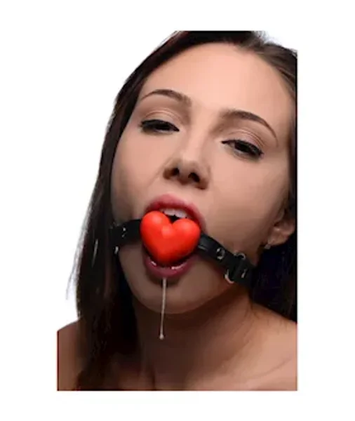 Heart Beat Silicone Heart Shaped Mouth Gag Red — image 19 of 20