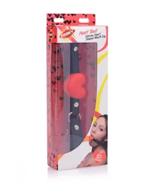 Heart Beat Silicone Heart Shaped Mouth Gag Red — image 16 of 20