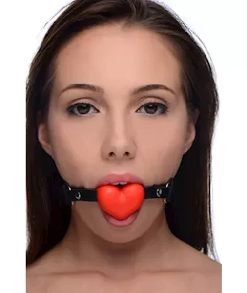 Heart Beat Silicone Heart Shaped Mouth Gag Red — image 20 of 20